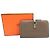 Hermès Portafoglio Lungo Hermes Dogon GM Togo Marrone - vista 9