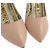 Pumps in pelle floreale Gucci rosa - vista 3