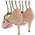 Pumps in pelle floreale Gucci rosa - vista 5