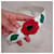 Yves Saint Laurent Ceinture blanche YSL des années 80 avec des coquelicots rouges  - vue 3
