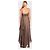 Vestido Jean Louis Scherrer Sable Impérial de seda marrón Castaño - vista 2
