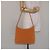 Borsa a spalla Salvatore Ferragamo in tela arancione Auth BA3239 - vista 20