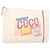 CHANEL Matelassé Bolsa Clutch Lona Branca Prata CC Auth bs27077V Branco