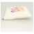 CHANEL Matelassé Bolsa Clutch Lona Branca Prata CC Auth bs27077V Branco - vista 4