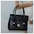 Borsa MCM in pelle nera e oro Auth BA3459 Nero D'oro - vista 22