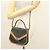 Borsa a mano in tela a nido d'ape PVC 2 vie Christian Dior nera e oro Auth SW977 - vista 24