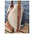 Borsa Shopper Saint Laurent in pelle di agnello beige - vista 3