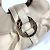 Bulgari Borsa a mano Bvlgari Chandra Logo Beige - vista 8