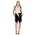 Stella Mc Cartney Stella McCartney Contrast Flow Kleid Schwarz Weiß
