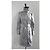 Autre Marque Trench in cotone grigio chiaro con cintura - vista 3