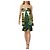 Roberto Cavalli Vestido Wild Amazon Primavera 2009 Verde Amarillo
