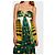 Roberto Cavalli Vestido Wild Amazon Primavera 2009 Verde Amarillo - vista 4