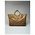 Vintage Courreges Monogram Handtasche Gold Braun