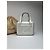 Céline Vintage Celine Paris Leder Baumwollhandtasche weiß - Ansicht 6