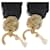 Yves Saint Laurent Boucles d'oreilles longues à franges Saint Laurent or noir  - vue 5