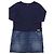 Abito in denim, lana e seta Louis Vuitton XS Blu Blu navy