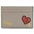 Autre Marque Tarjetero de cuero Heart Love de Tory Burch Gris