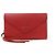 Balenciaga Leather Zip Around Wallet Red