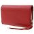 Balenciaga Leather Zip Around Wallet Red - view 2