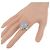Autre Marque Platinring mit lavendel Jade Pt900 Silber - Ansicht 4