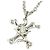 Brook Brothers Collana Royal Order Skull Crossbones Crown in SV925 Argento