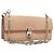 VALENTINO Borsa a spalla con catena di strass in suede rosa argento Auth BA3802