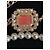 Collana lunga Chanel con perle e placca in vetro corallo Argento - vista 6