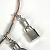 Collana con lucchetto in titanio logo Monogram Louis Vuitton Argento - vista 3
