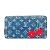 Cartera larga de denim Monogram Louis Vuitton Azul