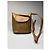 Céline Vintage Celine Triomphe Monogramm Leder Tasche in Gold und Braun Golden