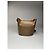Céline Vintage Celine Triomphe Monogramm Leder Tasche in Gold und Braun Golden - Ansicht 2