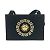 Borsa a spalla in suede nero Sunburst vintage Gianni Versace