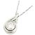 Autre Marque Platinum Diamond Necklace Pt850 Pt900 Silvery