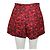 Falda corta roja con estampado de labios Valentino - vista 3