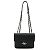 Bolsa de ombro de corrente dupla Half Coco Mark da Chanel Preto