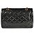 Borsa a spalla con catena Chanel Matelassé Double Flap Nero - vista 3