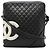 Borsa a spalla Chanel Cambon Line Coco Mark Nero Bianco - vista 2