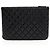 Gabrielle Chanel O-Case medio in pelle di agnello Camelia Nero - vista 3