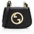 Portafoglio in pelle Blondie Gucci con tracolla Nero