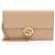 Cartera de cadena Interlocking G en piel de ternera granulada Gucci Castaño Beige