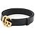 Gucci Schwarzer GG Marmont Ledergürtel