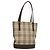 Burberry Nova Check Tote Bag aus Canvas Beige Silber Authentisch BA3977