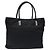 Borsa Tote GUCCI in nylon pelle nera argento 002 123 0457 Auth bs27557 Nero
