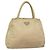 PRADA Tote Bag aus Nylon Beige Silber Authentisch bs27837