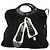 Borsa a spalla Salvatore Ferragamo Nylon 2way Nera Auth 127844 Nero - vista 2