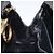 Borsa a Spalla Gancini Chain di Salvatore Ferragamo Smalto Nero Oro Auth 128633 - vista 17