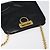 Borsa a Spalla Gancini Chain di Salvatore Ferragamo Smalto Nero Oro Auth 128633 - vista 6