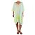 Juliet Dunn Grüner transparenter Baumwollkaftan - Einheitsgröße