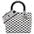 Dior Black Medium Calfskin Checkered Lady Dior White Leather Pony-style calfskin  ref.2353783