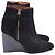 Stivaletti con zeppa Lanvin in suede nero